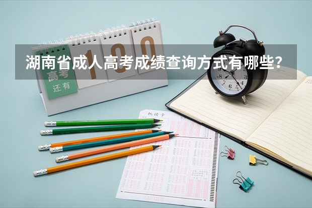 湖南省成人高考成绩查询方式有哪些？