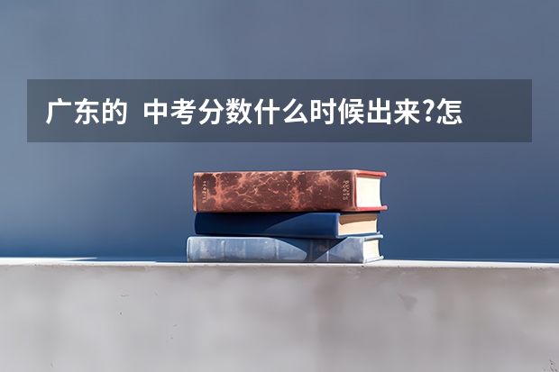 广东的  中考分数什么时候出来?怎么查?
