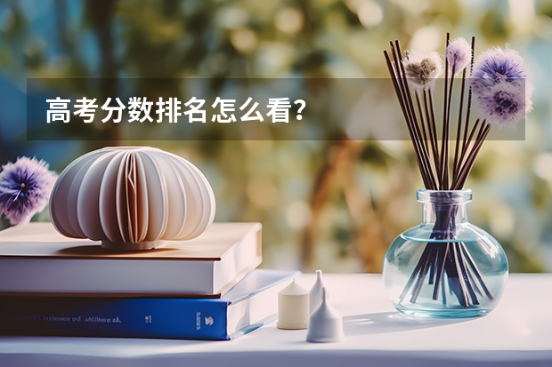 高考分数排名怎么看？