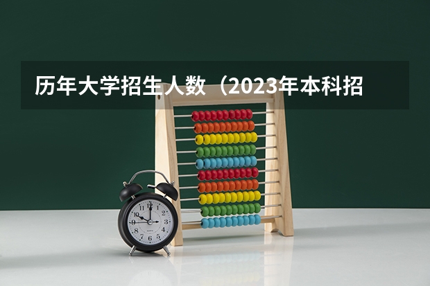 历年大学招生人数（2023年本科招生人数）