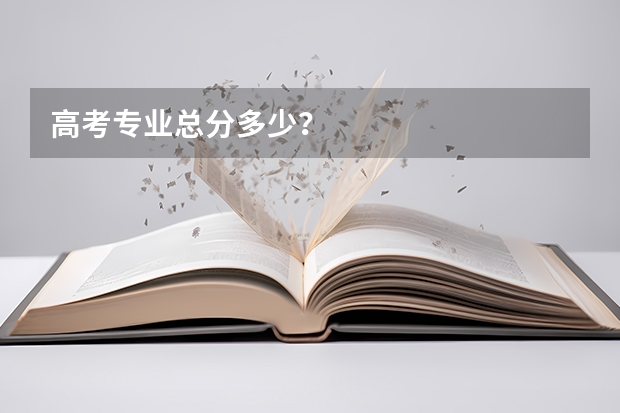 高考专业总分多少？