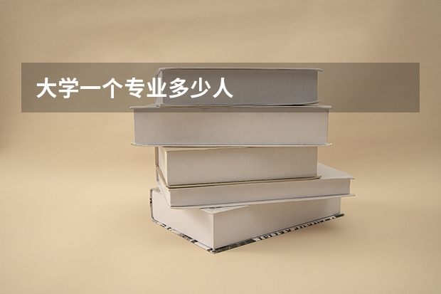 大学一个专业多少人