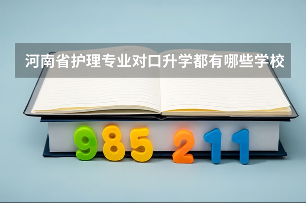 河南省护理专业对口升学都有哪些学校啊？