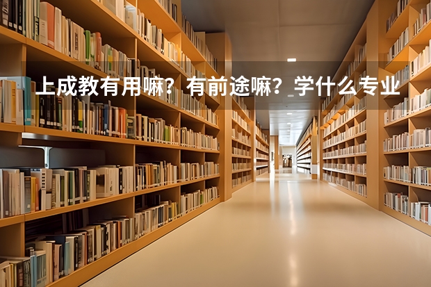 上成教有用嘛？有前途嘛？学什么专业好！就业实用