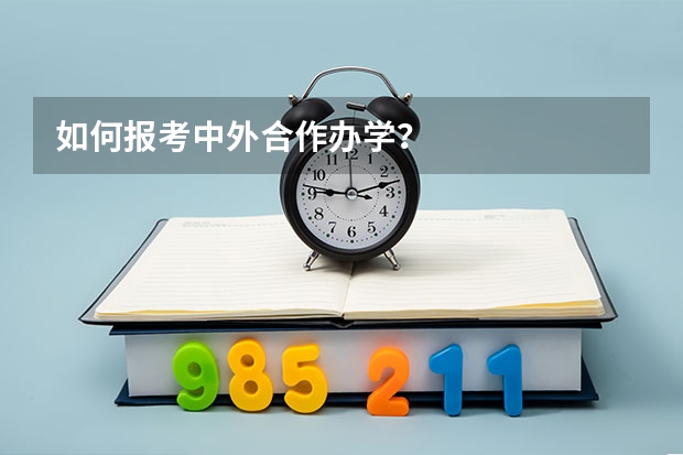 如何报考中外合作办学？