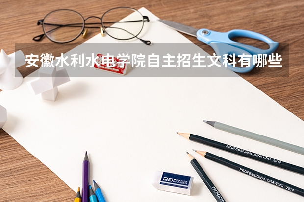 安徽水利水电学院自主招生文科有哪些专业可报