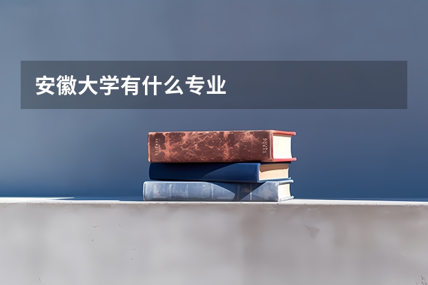 安徽大学有什么专业