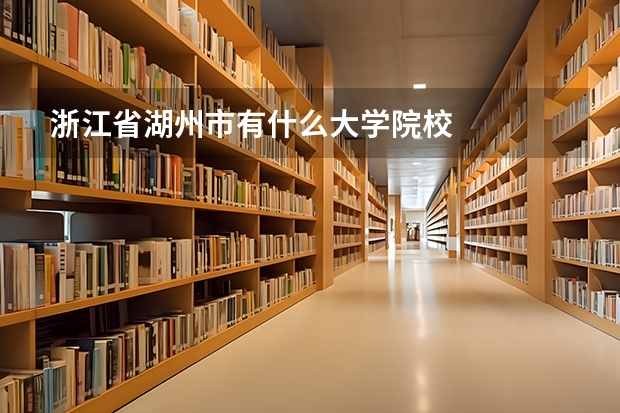 浙江省湖州市有什么大学院校