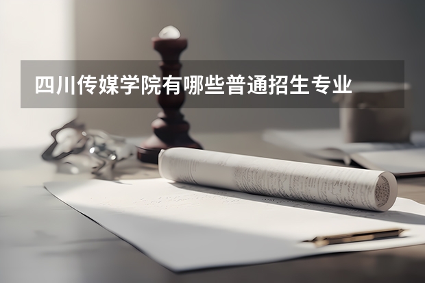 四川传媒学院有哪些普通招生专业