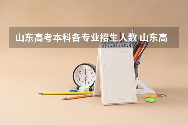 山东高考本科各专业招生人数 山东高考人数