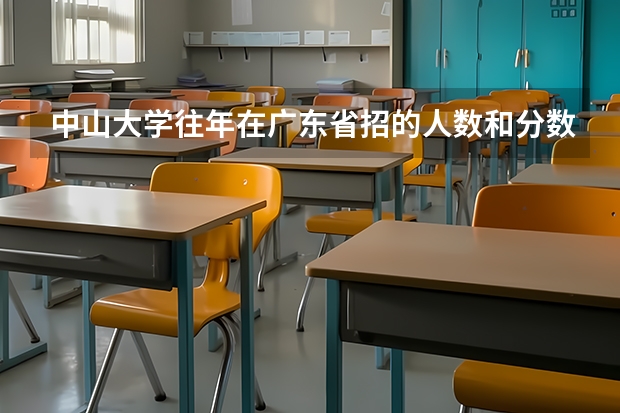 中山大学往年在广东省招的人数和分数线是多少