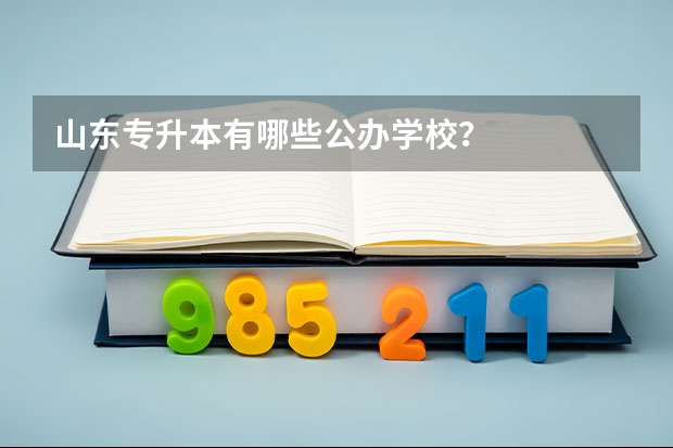 山东专升本有哪些公办学校?