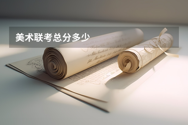 美术联考总分多少