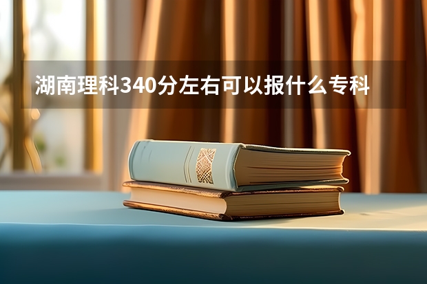 湖南理科340分左右可以报什么专科学校?