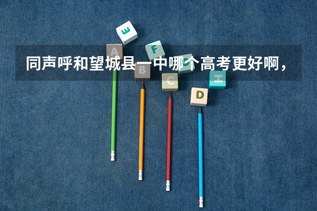 同声呼和望城县一中哪个高考更好啊，还有各个方面情况啊