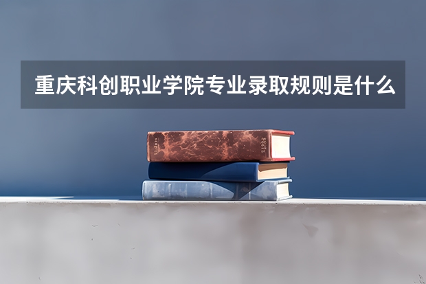 重庆科创职业学院专业录取规则是什么？