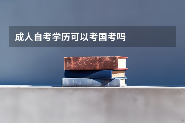 成人自考学历可以考国考吗