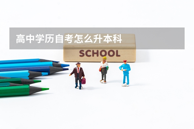 高中学历自考怎么升本科