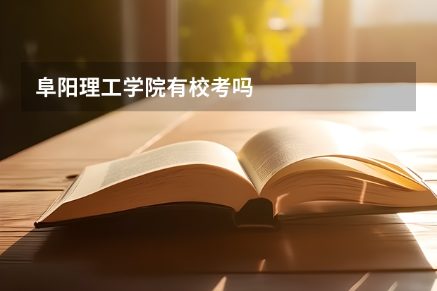 阜阳理工学院有校考吗