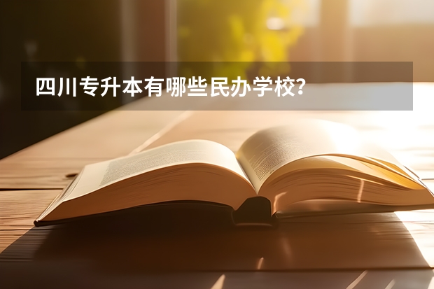 四川专升本有哪些民办学校?