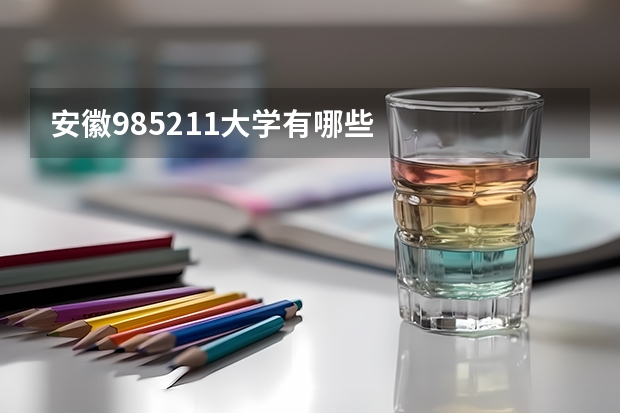 安徽985211大学有哪些