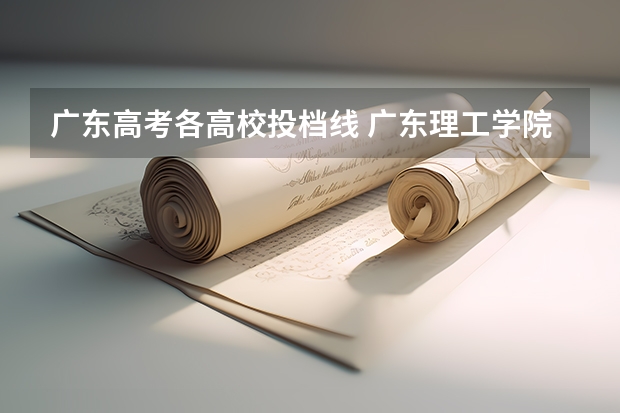 广东高考各高校投档线 广东理工学院分数线