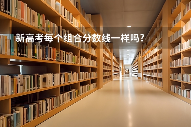 新高考每个组合分数线一样吗?