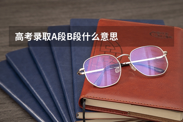 高考录取A段B段什么意思