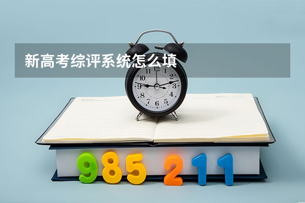 新高考综评系统怎么填