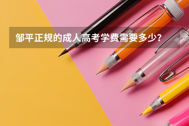邹平正规的成人高考学费需要多少？