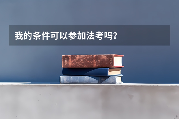 我的条件可以参加法考吗？