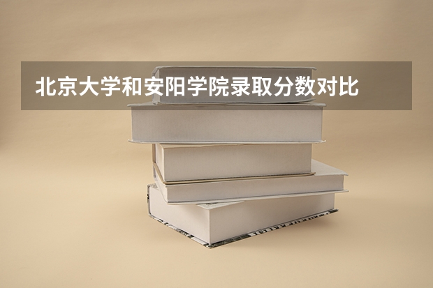 北京大学和安阳学院录取分数对比