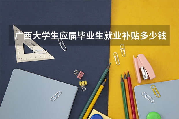 广西大学生应届毕业生就业补贴多少钱?