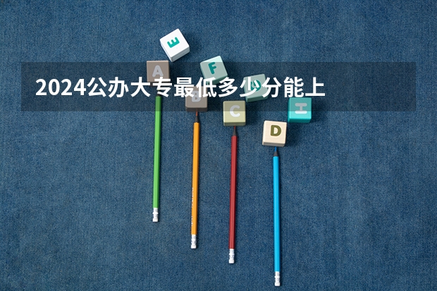2024公办大专最低多少分能上