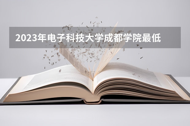 2023年电子科技大学成都学院最低录取分数 四川往年录取分数是多少
