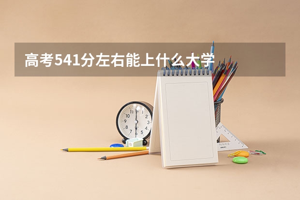 高考541分左右能上什么大学