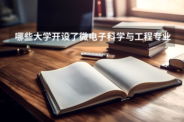 哪些大学开设了微电子科学与工程专业