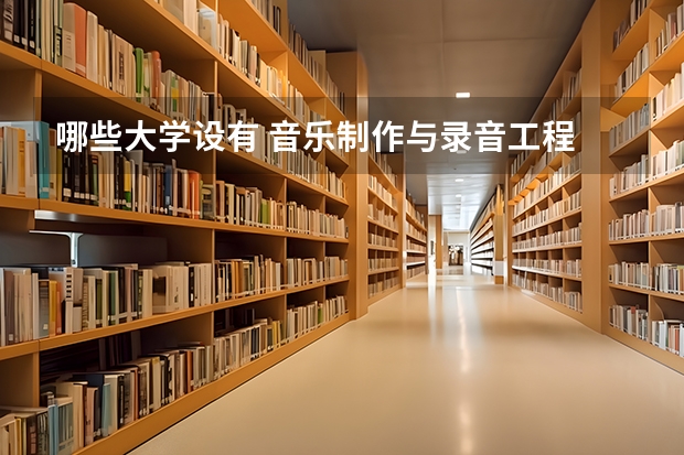 哪些大学设有 音乐制作与录音工程 及其 相关专业？