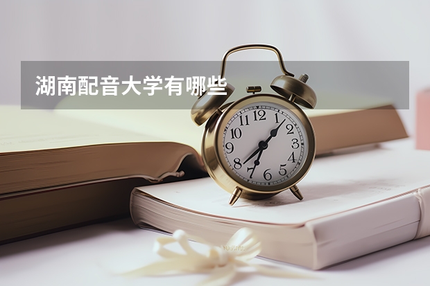 湖南配音大学有哪些