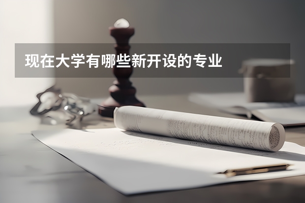 现在大学有哪些新开设的专业