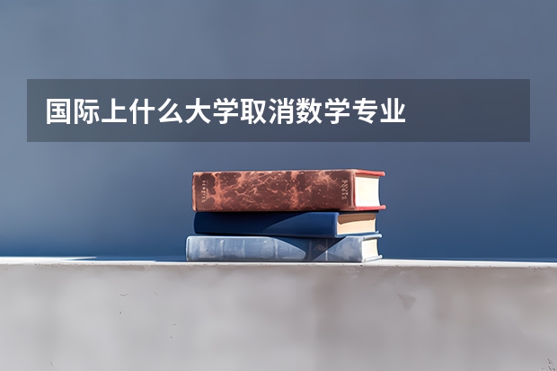 国际上什么大学取消数学专业