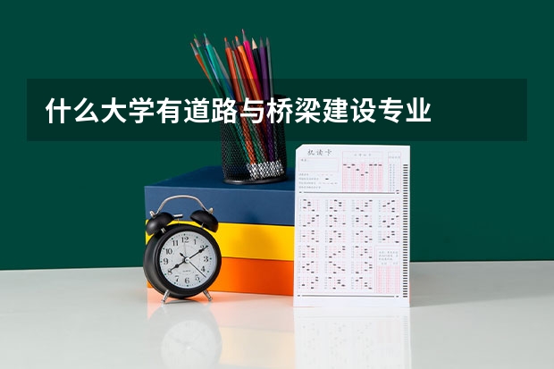 什么大学有道路与桥梁建设专业