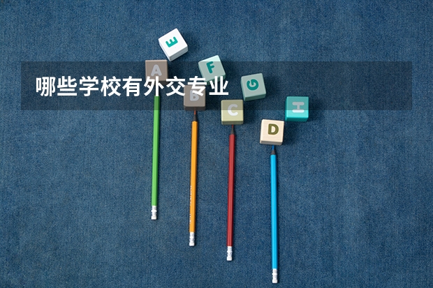哪些学校有外交专业