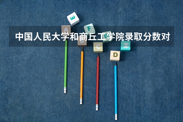 中国人民大学和商丘工学院录取分数对比
