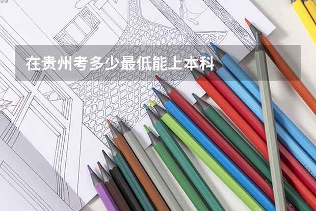 在贵州考多少最低能上本科