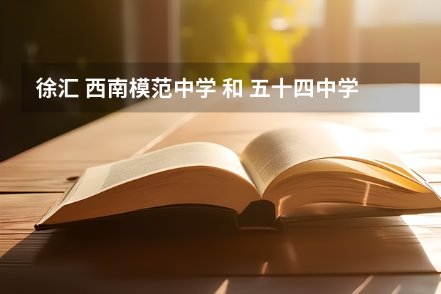徐汇 西南模范中学 和 五十四中学 哪个中学更好 哪个高中一本率更高 要正确的！