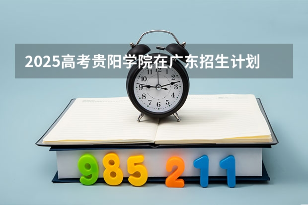 2025高考贵阳学院在广东招生计划（2026参考）
